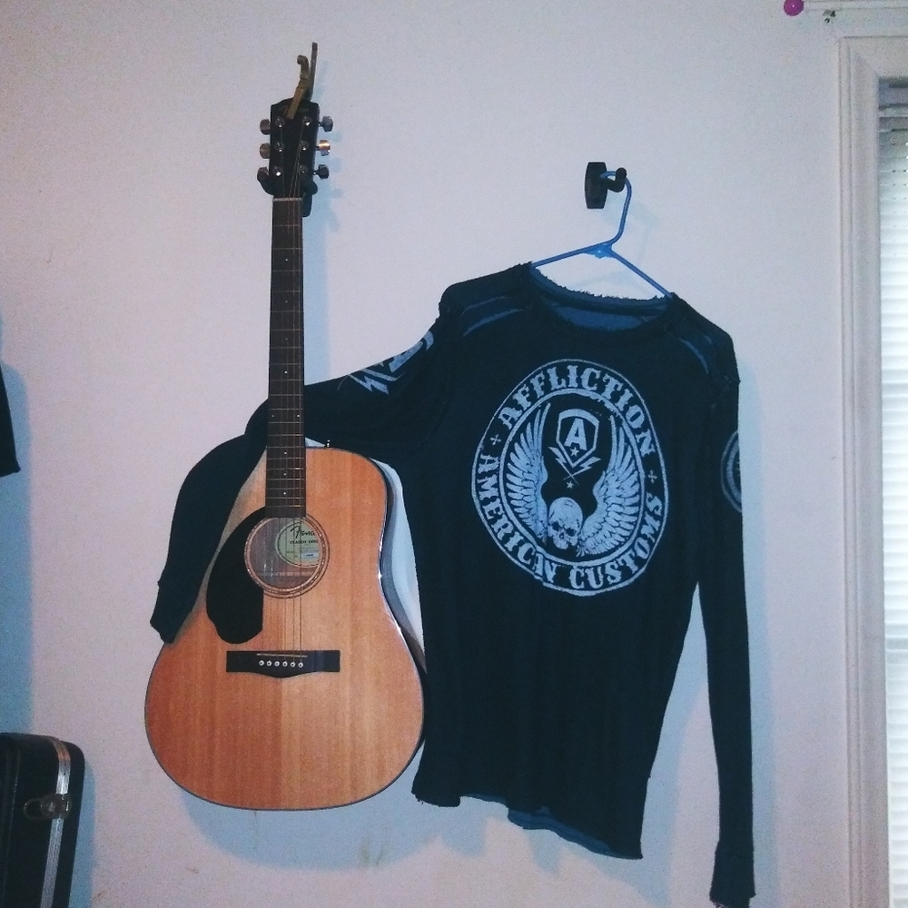 Men's Affliction reversible long sleeve.